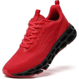 Red Women's Athletic Tennis Walking Shoes Fashion Sport Running Sneakers